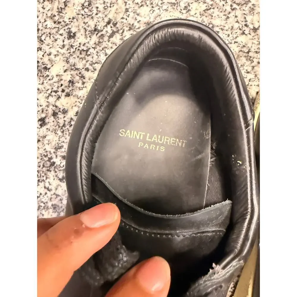 Saint Laurent Court Classic SL/06 Black Leather Sneakers Size 36